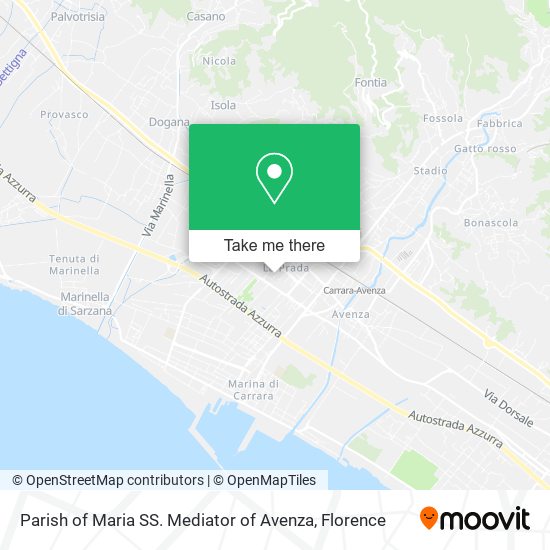Parish of Maria SS. Mediator of Avenza map