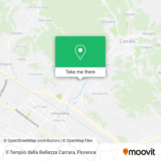 Il Tempio della Bellezza Carrara map
