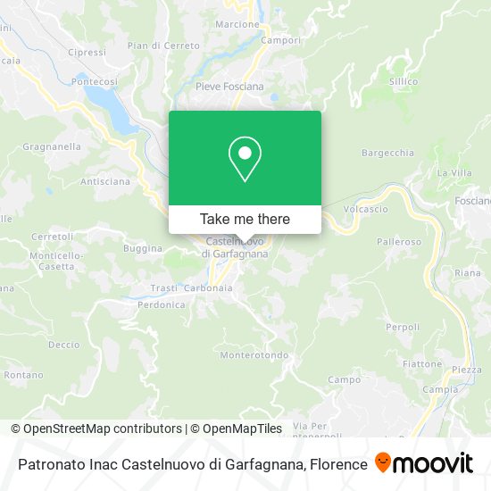 Patronato Inac Castelnuovo di Garfagnana map