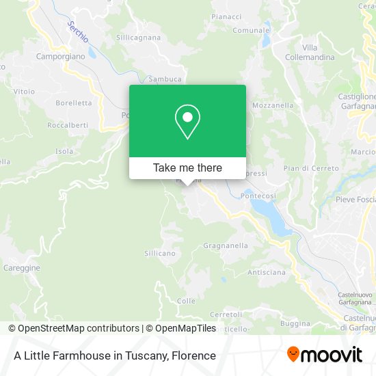 A Little Farmhouse in Tuscany map