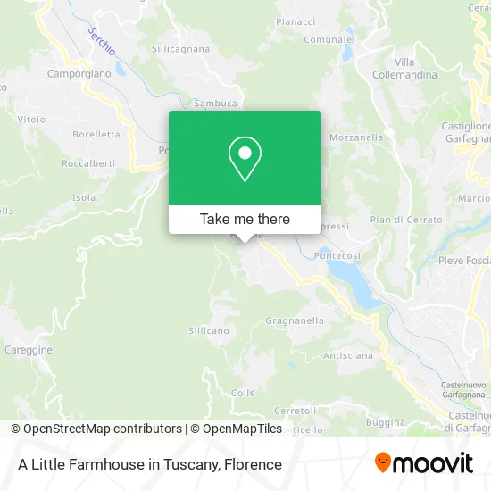 A Little Farmhouse in Tuscany map