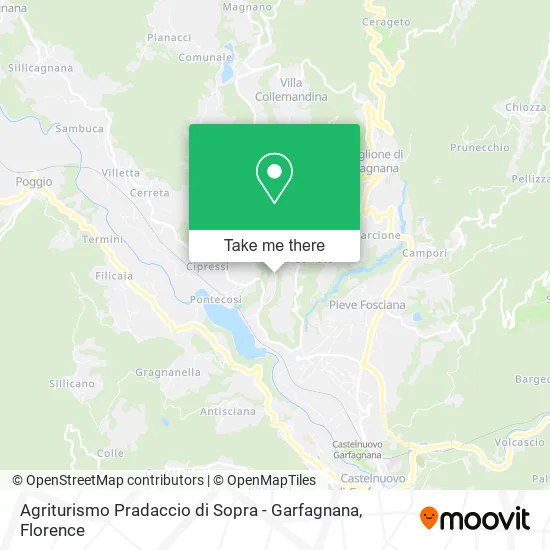 Agriturismo Pradaccio di Sopra - Garfagnana map