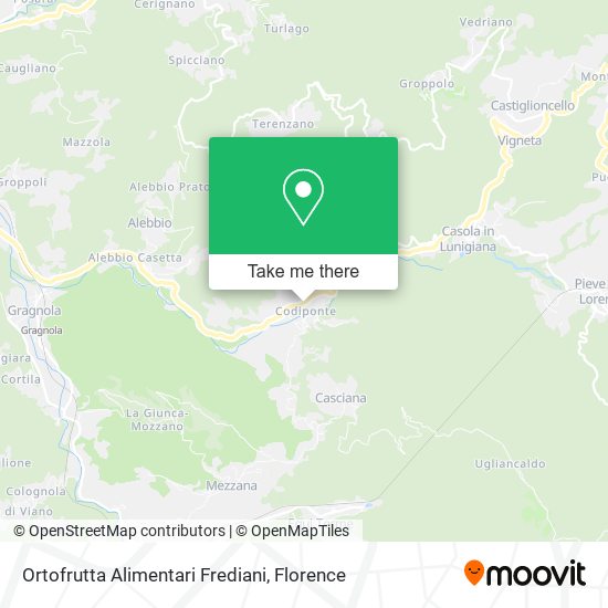 Ortofrutta Alimentari Frediani map