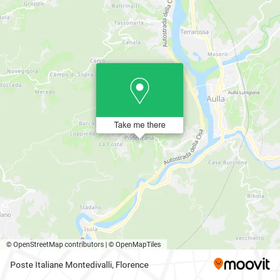 Poste Italiane Montedivalli map