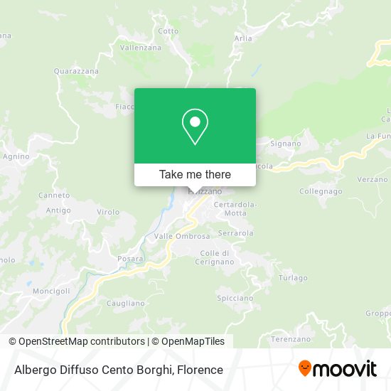 Albergo Diffuso Cento Borghi map