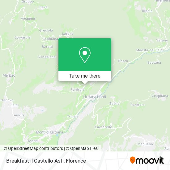 Breakfast il Castello Asti map