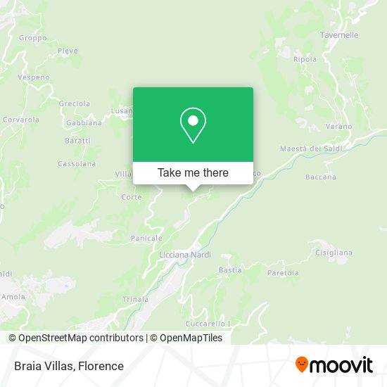 Braia Villas map