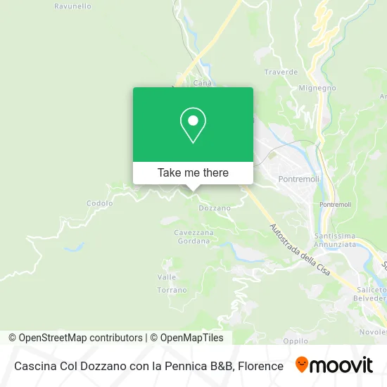 Cascina Col Dozzano con la Pennica B&B map