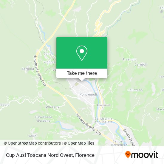 Cup Ausl Toscana Nord Ovest map
