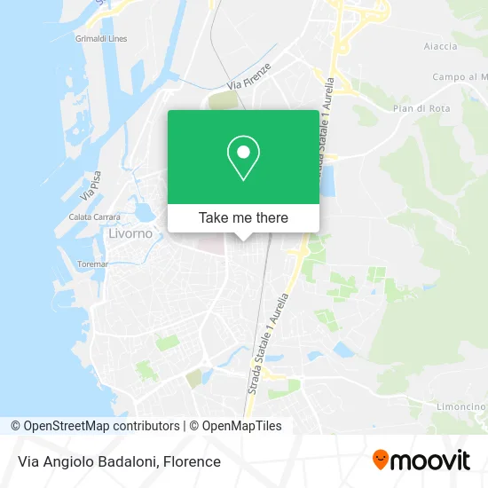 Via Angiolo Badaloni map