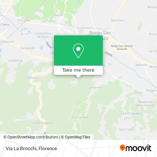 Via La Brocchi map