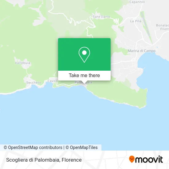 Scogliera di Palombaia map