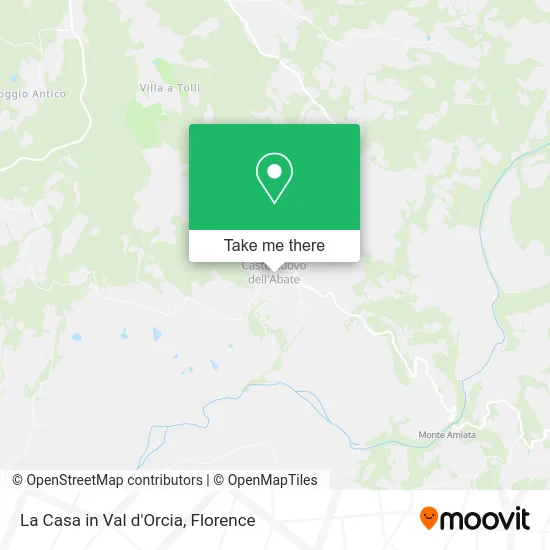 La Casa in Val d'Orcia map
