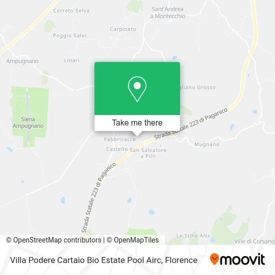 Villa Cartaio Organic Estate Pool Airc map