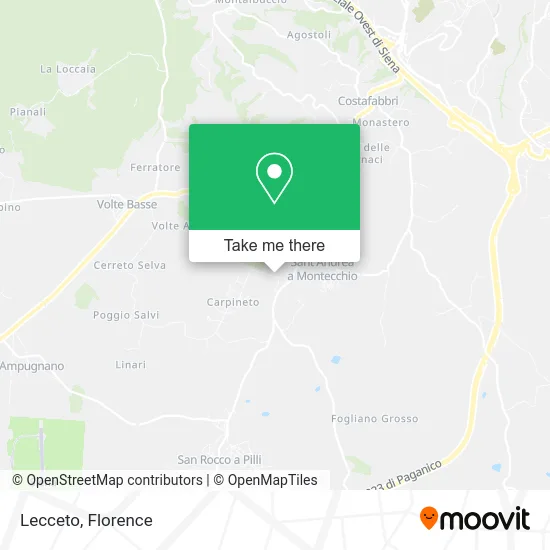 Lecceto map