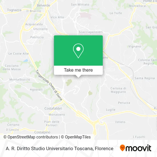 A. R. Diritto Studio Universitario Toscana map