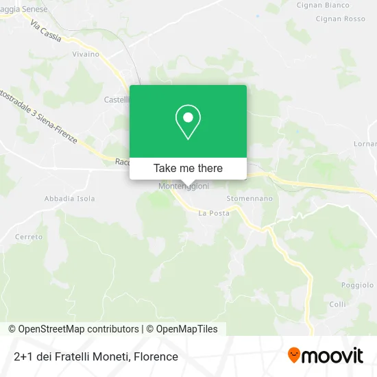 2+1 dei Fratelli Moneti map