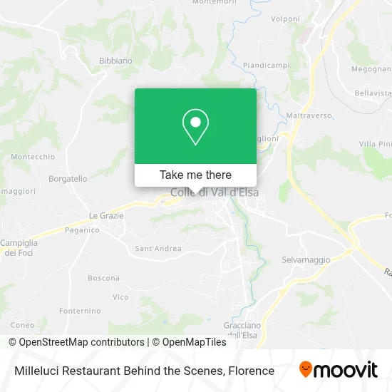 Milleluci Restaurant Behind the Scenes map