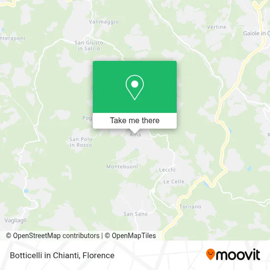 Botticelli in Chianti map