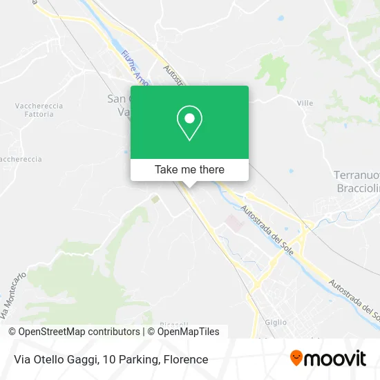 Via Otello Gaggi, 10 Parking map