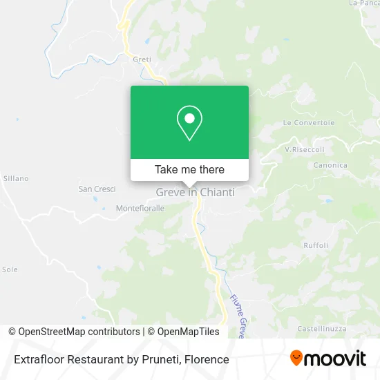 Extrafloor Restaurant by Pruneti map