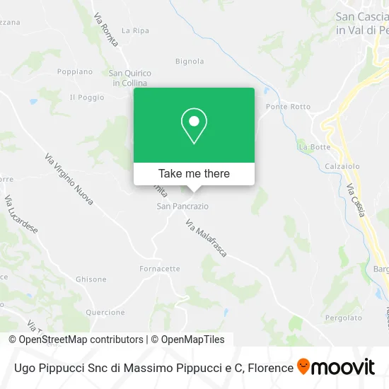 Ugo Pippucci Snc di Massimo Pippucci e C map