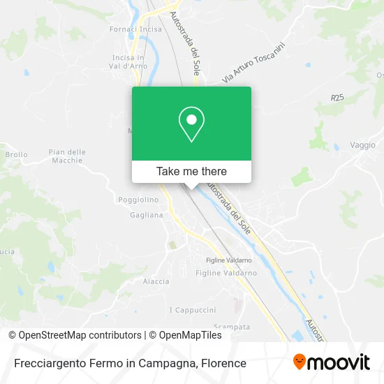 Frecciargento Fermo in Campagna map