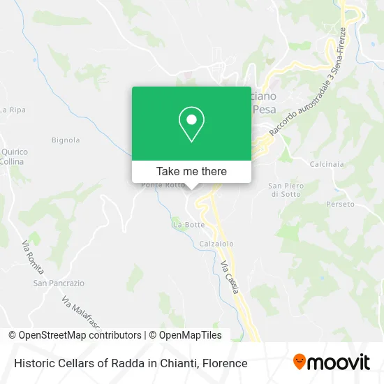 Historic Cellars of Radda in Chianti map