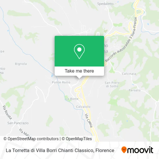 La Torretta di Villa Borri Chianti Classico map