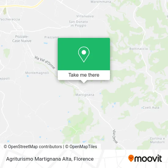 Agriturismo Martignana Alta map