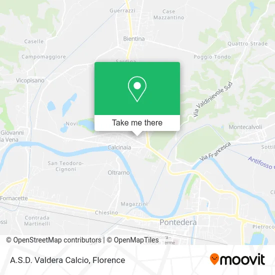 A.S.D. Valdera Calcio map