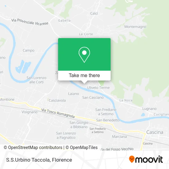 S.S.Urbino Taccola map
