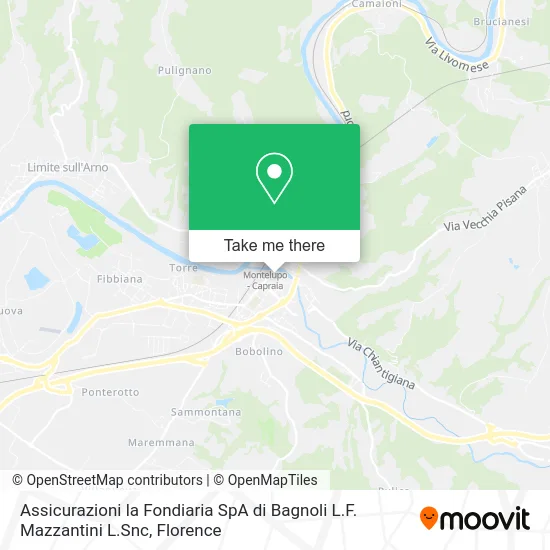 Assicurazioni la Fondiaria SpA di Bagnoli L.F. Mazzantini L.Snc map