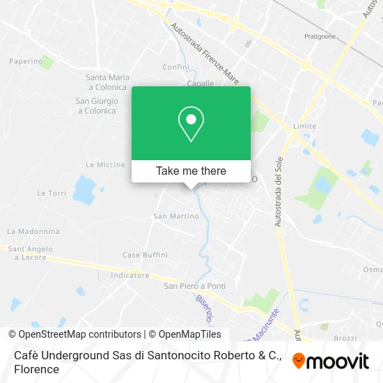 Cafè Underground Sas di Santonocito Roberto & C. map