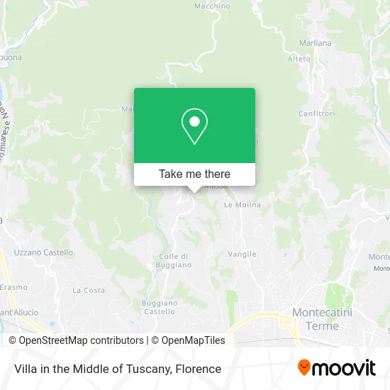 Villa in the Middle of Tuscany map
