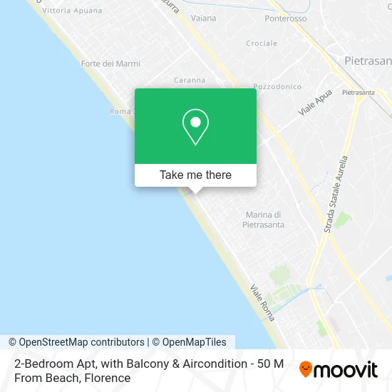 2-Bedroom Apt, with Balcony & Aircondition - 50 M From Beach map