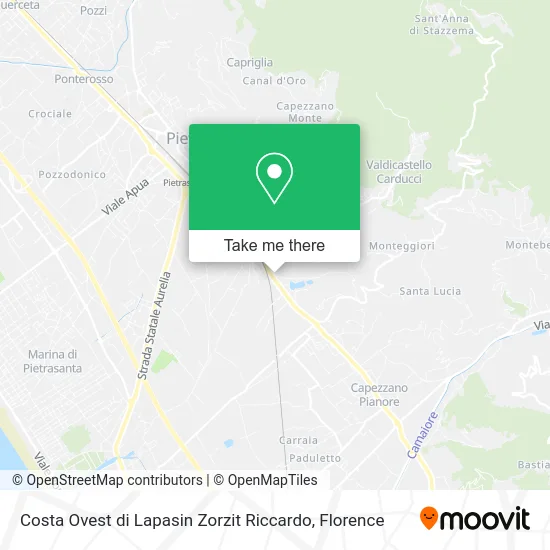 Costa Ovest di Lapasin Zorzit Riccardo map