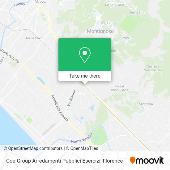 Coa Group Arredamenti Pubblici Esercizi map