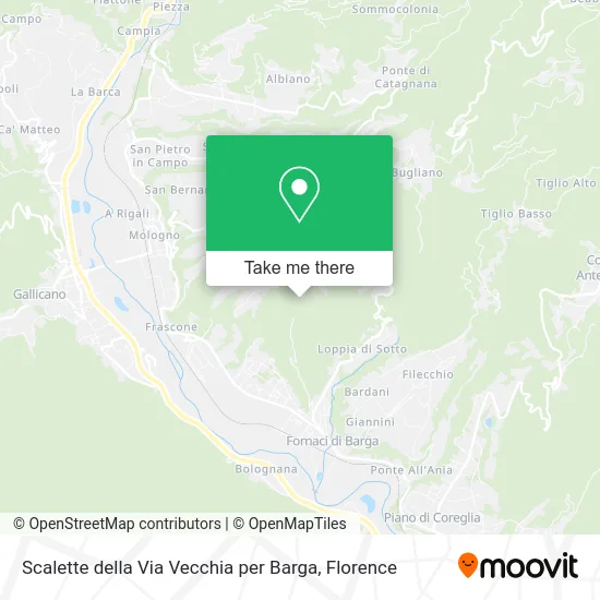 Old Road Steps to Barga map