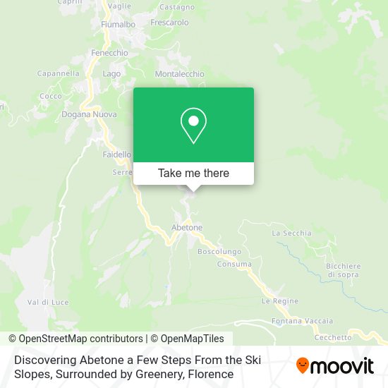 Discovering Abetone a Few Steps From the Ski Slopes, Surrounded by Greenery map