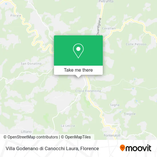 Villa Godenano di Canocchi Laura map
