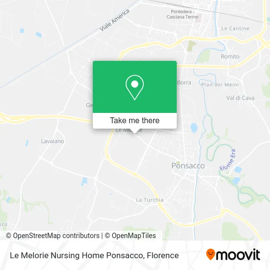 Le Melorie Nursing Home Ponsacco map