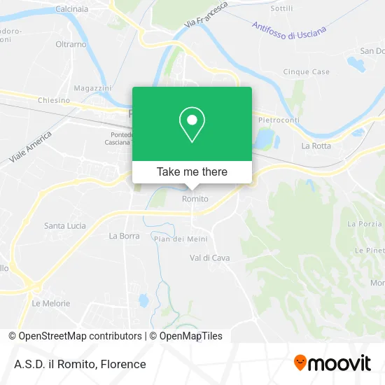 A.S.D. il Romito map