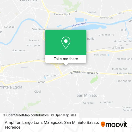 Amplifon Largo Loris Malaguzzi, San Miniato Basso map