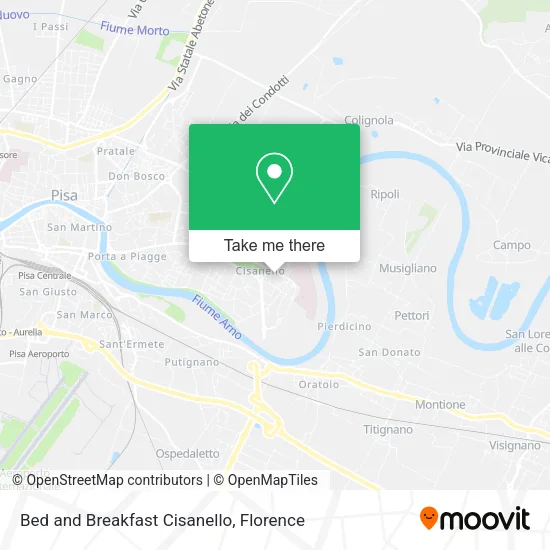 Bed and Breakfast Cisanello map