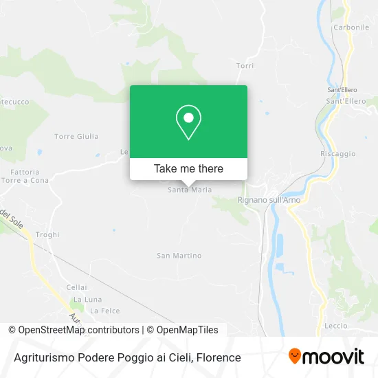 Agriturismo Podere Poggio ai Cieli map