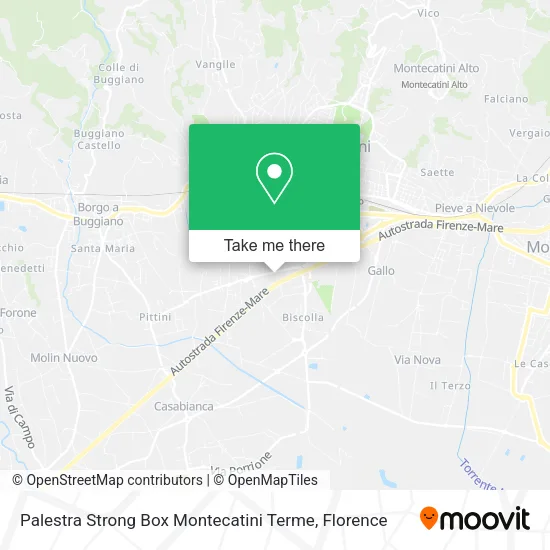 Palestra Strong Box Montecatini Terme map