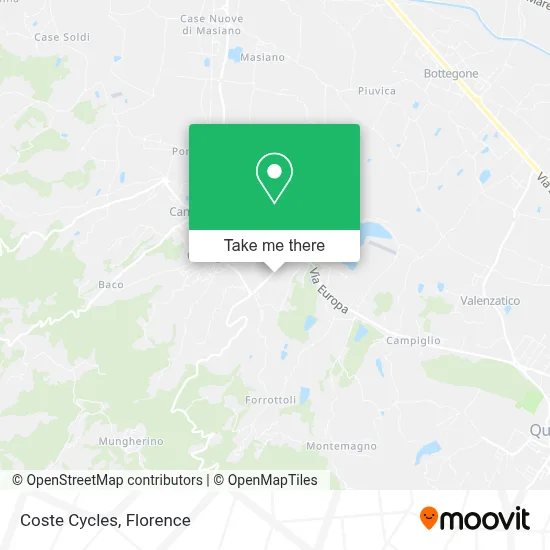 Coste Cycles map