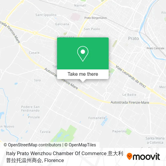 Italy Prato Wenzhou Chamber Of Commerce 意大利普拉托温州商会 map