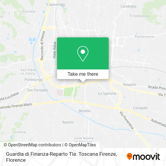 Guardia di Finanza-Reparto Tla. Toscana Firenze map